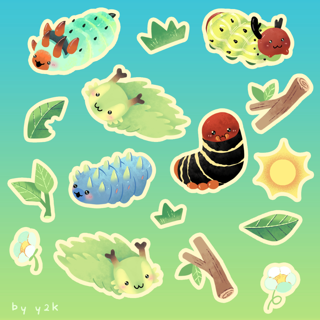 

Caterpillar Stickersheet
