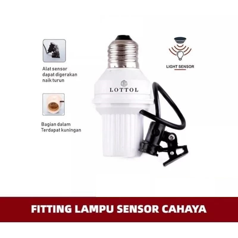 fitting lampu sensor otomatis lottol lampu sensor siang malam