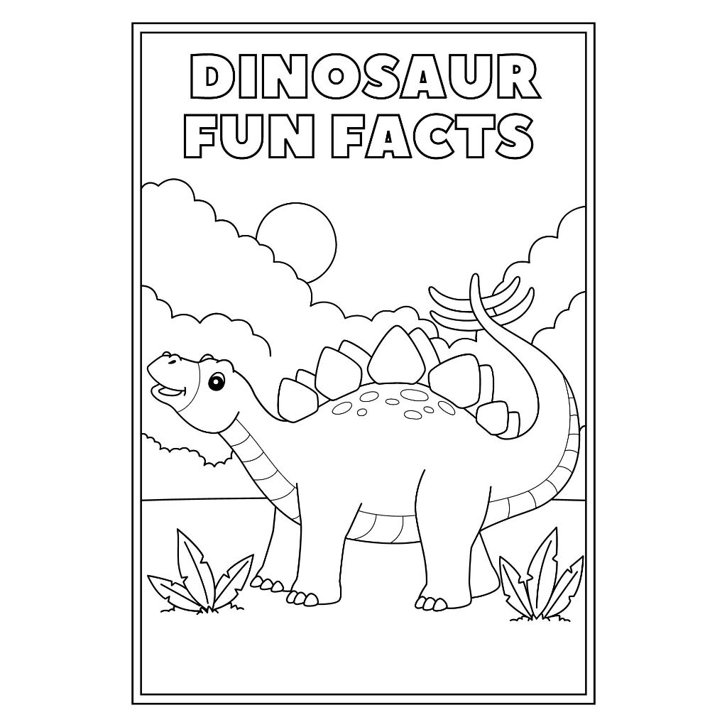 KERTAS MEWARNAI / COLORING / KERTAS GAMBAR DINOSAURUS