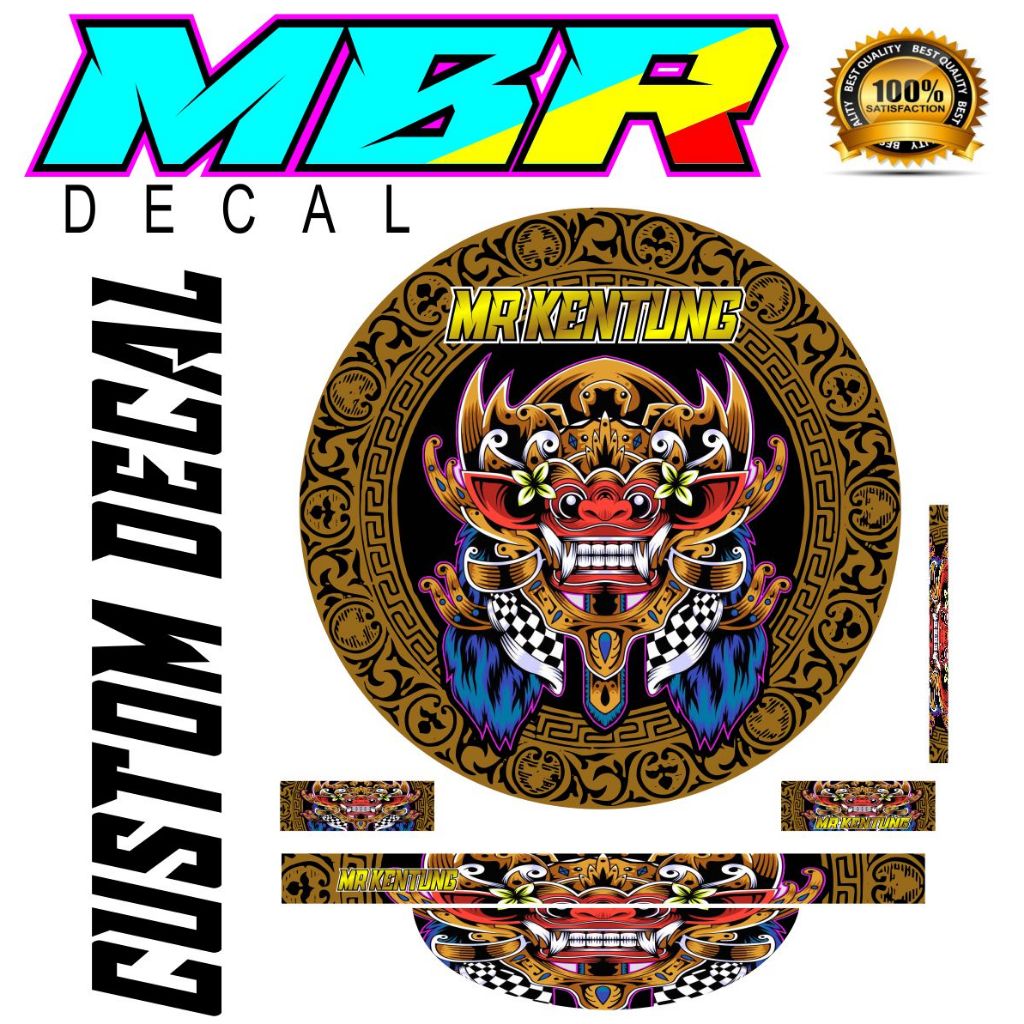 DECAL TEBOK MURAI BARONG,STIKER TEBOK MURAI KEREN