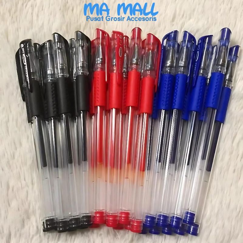 

12pcs Pulpen Gel MIMI Pena Gel 0,5mm A111 Pulpen Pen Pena Gel Cair Lusinan Lusin