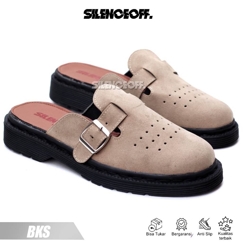 SILENCE OFF - Sandal Selop Pria Slop Docmart Pria