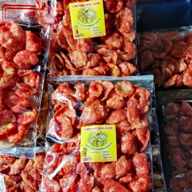 

Emping Melinjo Balado Pedas Manis Berat ¼kg/250gr/250G/250 Gram Gurih