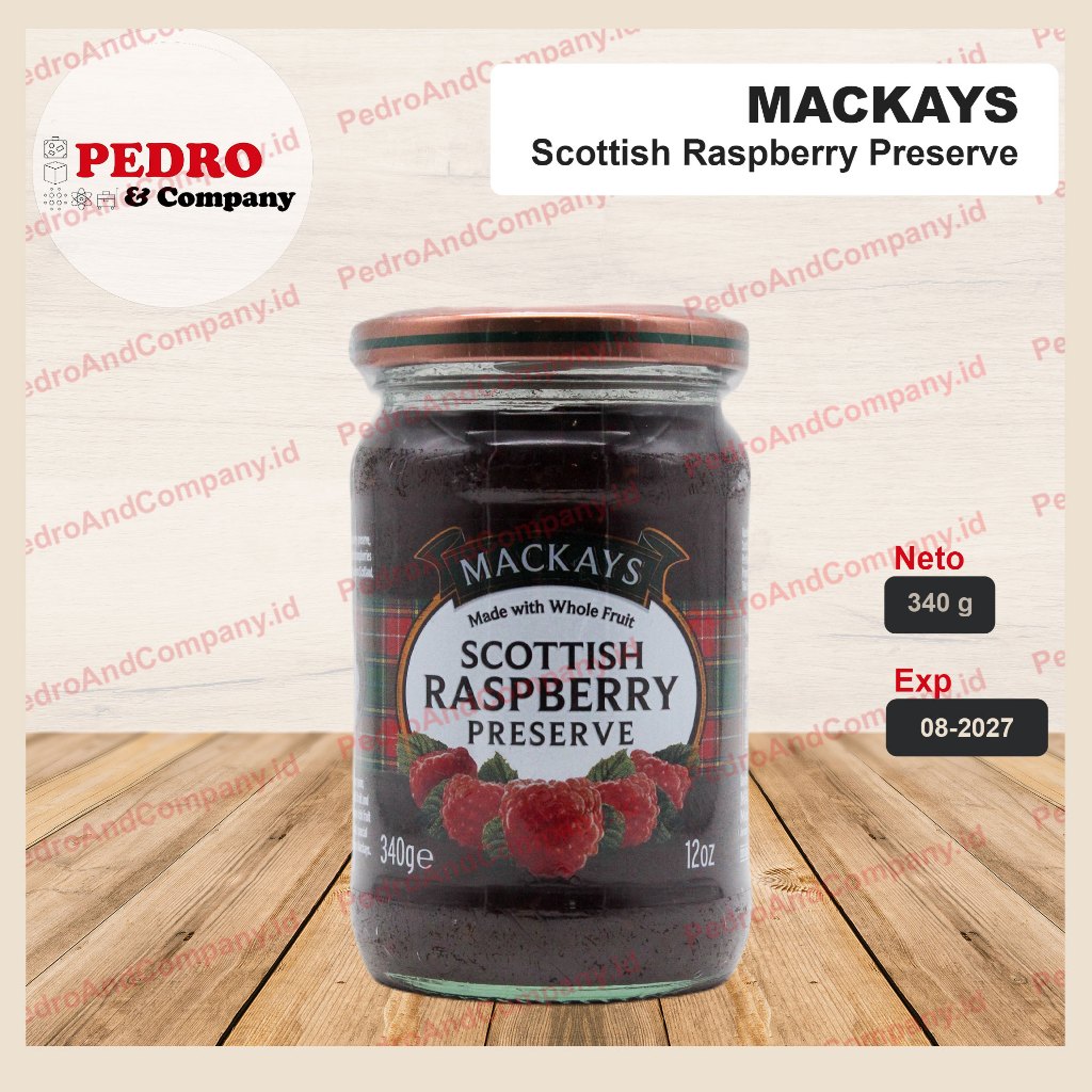 

Mackays Scottish raspberry preserve 340 gram - selai roti jam spread