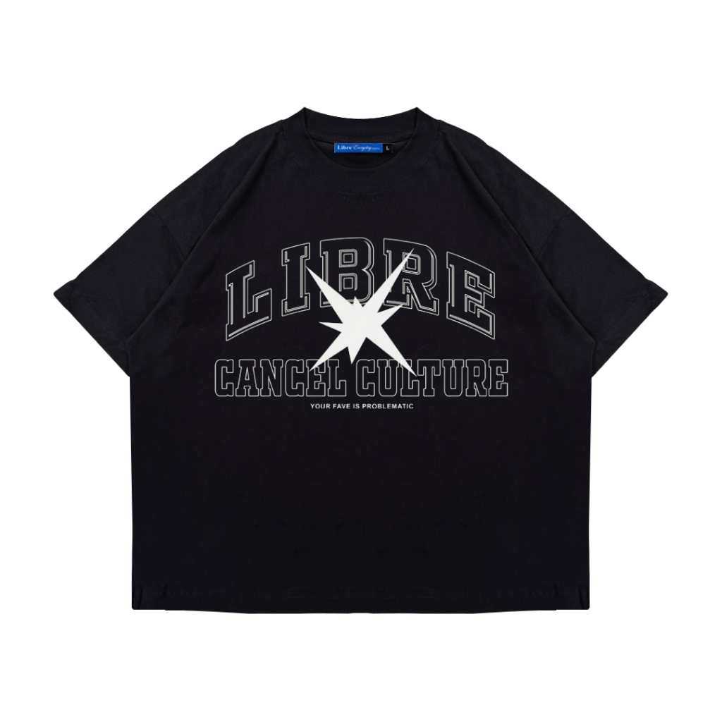 Oversize Boxy Tshirt Kaos Cancel Culture Black LIBRE