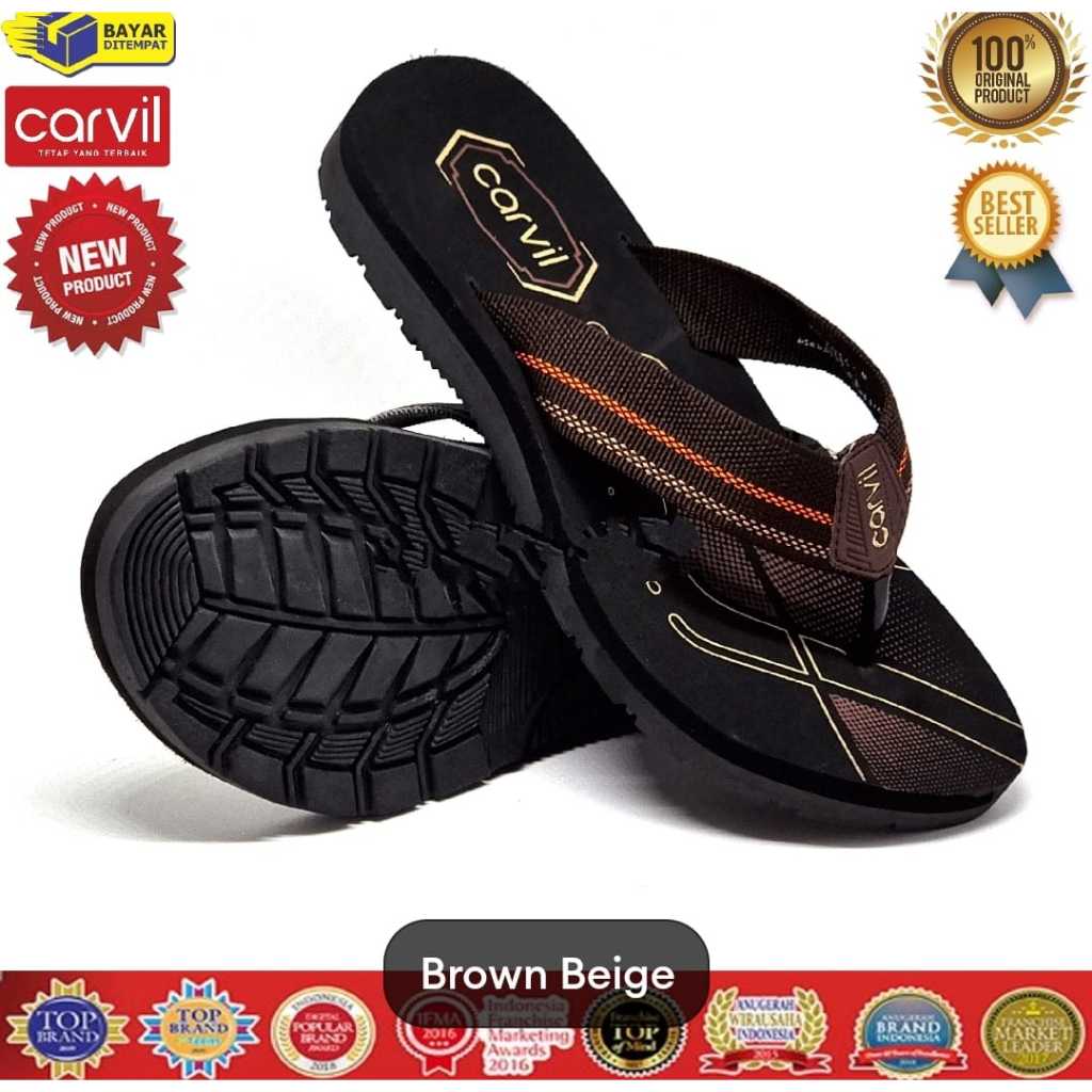 Original Carvil Sandal Jepit Pria Carvil EMW Sendal Jepit Cowok Laki Karet Dewasa Berkualitas Origin