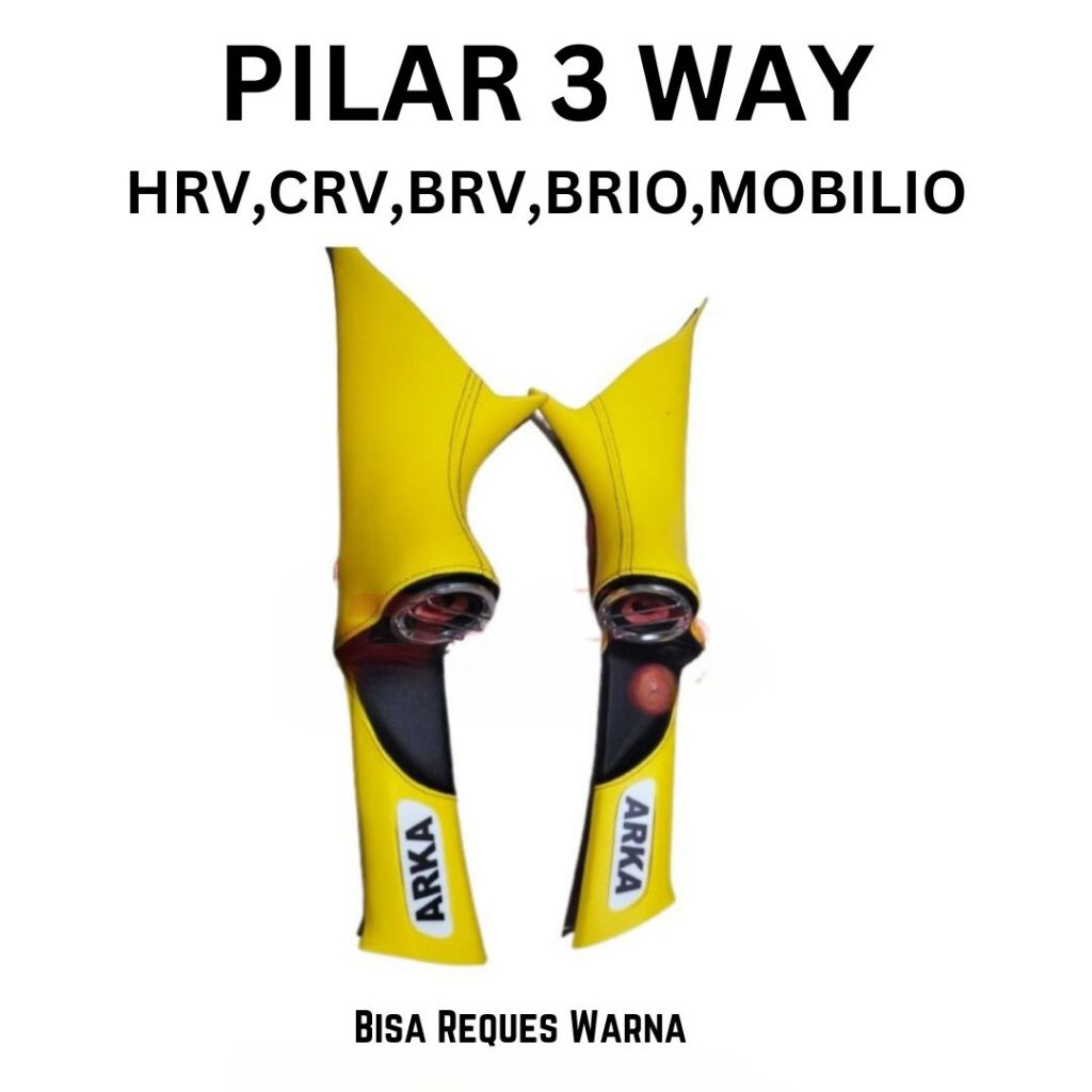 PILAR MOBIL 3 WAY HONDA HRV CRV BRV BRIO MOBILIO LED AKRILIK SPEAKER MIDRANGE TWEETER 3 1 INCH