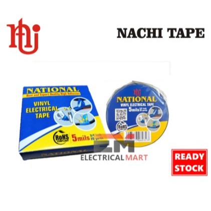 Isolasi Listrik National Hitam Electrical Tape Black Solasi Selotip Original Grosir