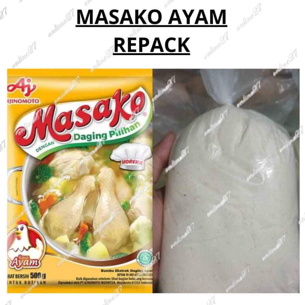 

masako kaldu ayam/sapi penyedap kaldu 1kg curah kiloan