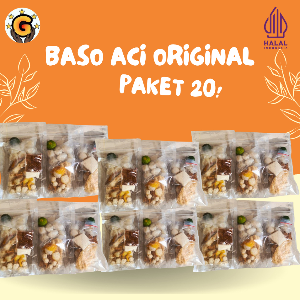 

Baso Aci Paket 20 BUNGKUS Enak Pedas Gurih Harga RESELLER Murah