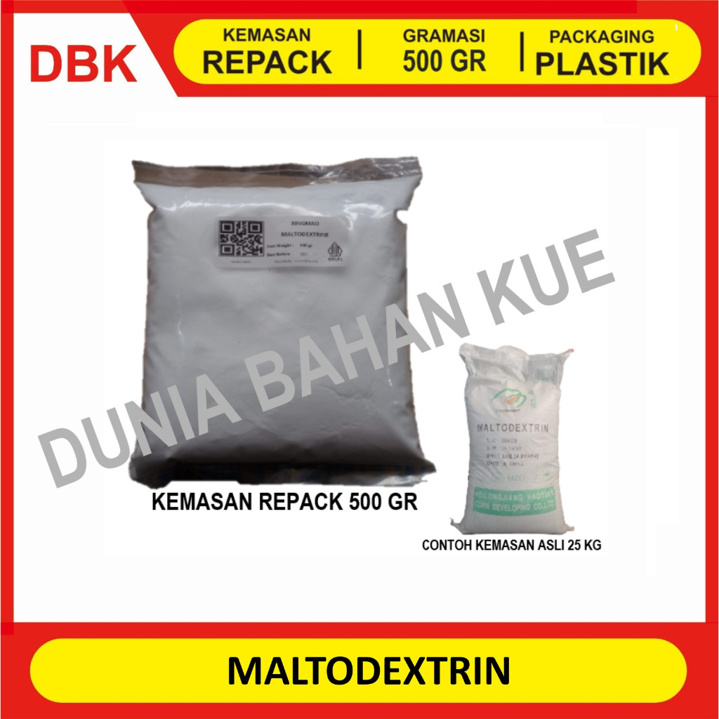 

MALTODEXTRIN XING MAO DE 10-12 - REPACK 500 GR