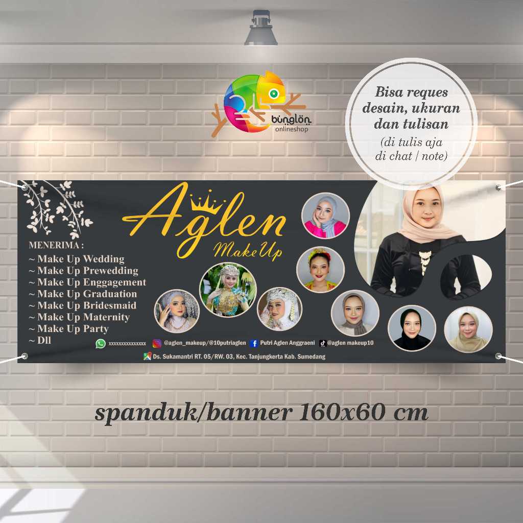 Spanduk Banner Salon Make Up Free Custom Desain