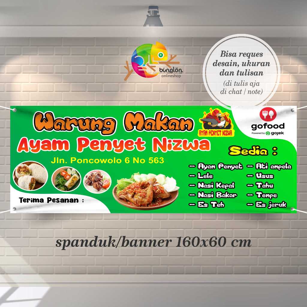 Spanduk Banner Warung Makan Free Custom Desain