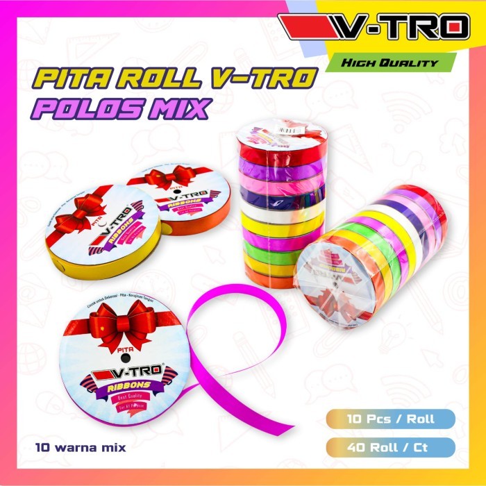 

Rmdodo - Pita Roll V-TRO Polos Dan Motif Satuan