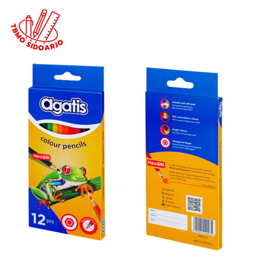 

TBMO Pensil Warna Agatis Neopex 12 Warna Panjang Hexagonal
