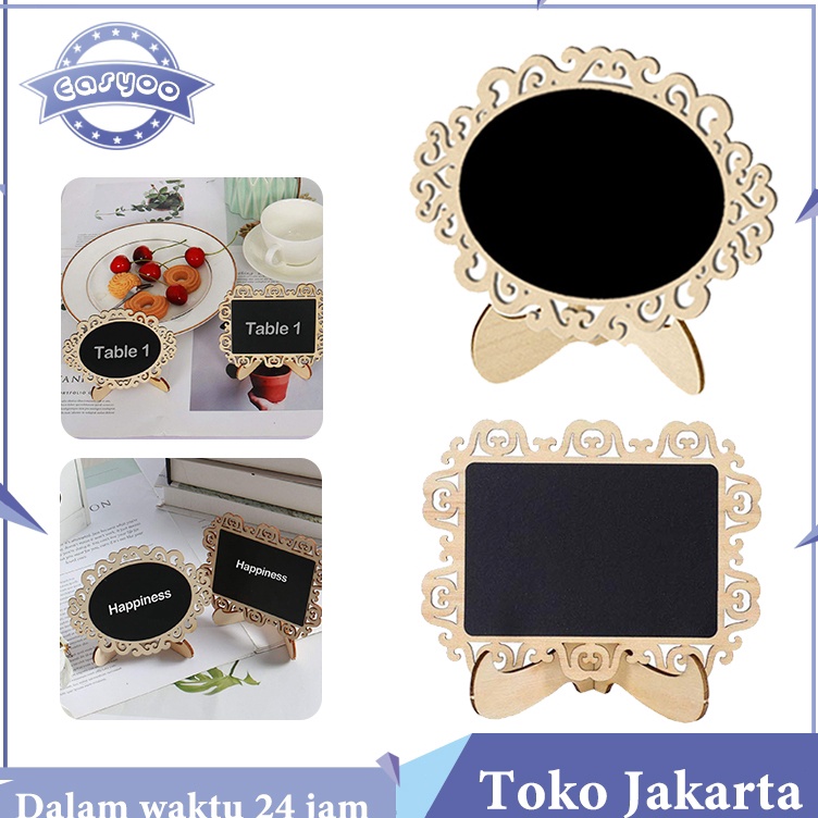 Paling Popular Isi 1 Papan Tulis Kapur Kecil Mini Chalkboard Blackboard Papan Tulis Hitam Mini Stand