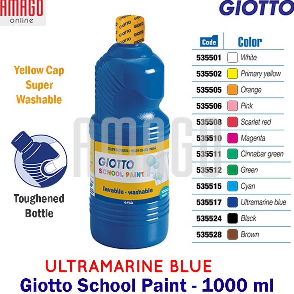 

GIOTTO School Paint 1 ml Cat Air Lukis Sekolah 1 liter Ultramarine Blue 535517