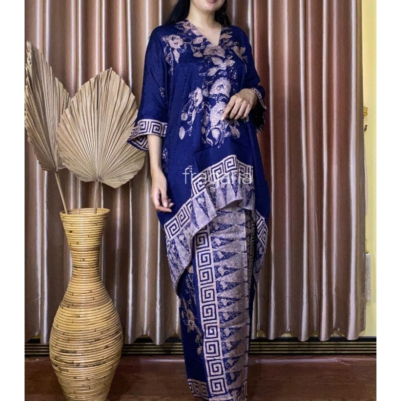 BLOUSE KAFTAN PANGKOAN TUNIK MODERN/KAFTAN VISCOSE/ROK LILIT VISCOSE/SET KAFTAN VISSCOSE