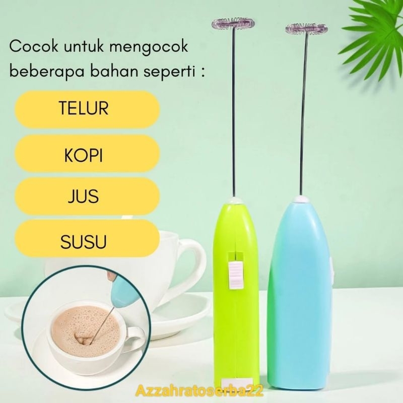 MIXER MINI ELEKTRIK/PENGADUK KOPI / PENGOCOK TELUR ELEKTRIK/PENGADUK SUSU (AZZAHRATOSERBA22(