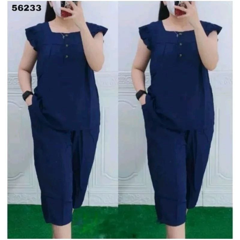 Promo.! Setelan Bangkok 7/8 Rayon Premium Adem - Oneset Rayon Kancing