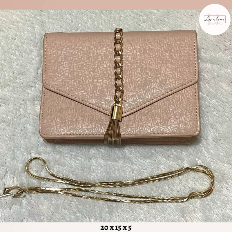 Charles & Keith Charles and Keith Bag Clutch Original CNK Bag Pink Moonstone Pink Pastel Tas Pesta P