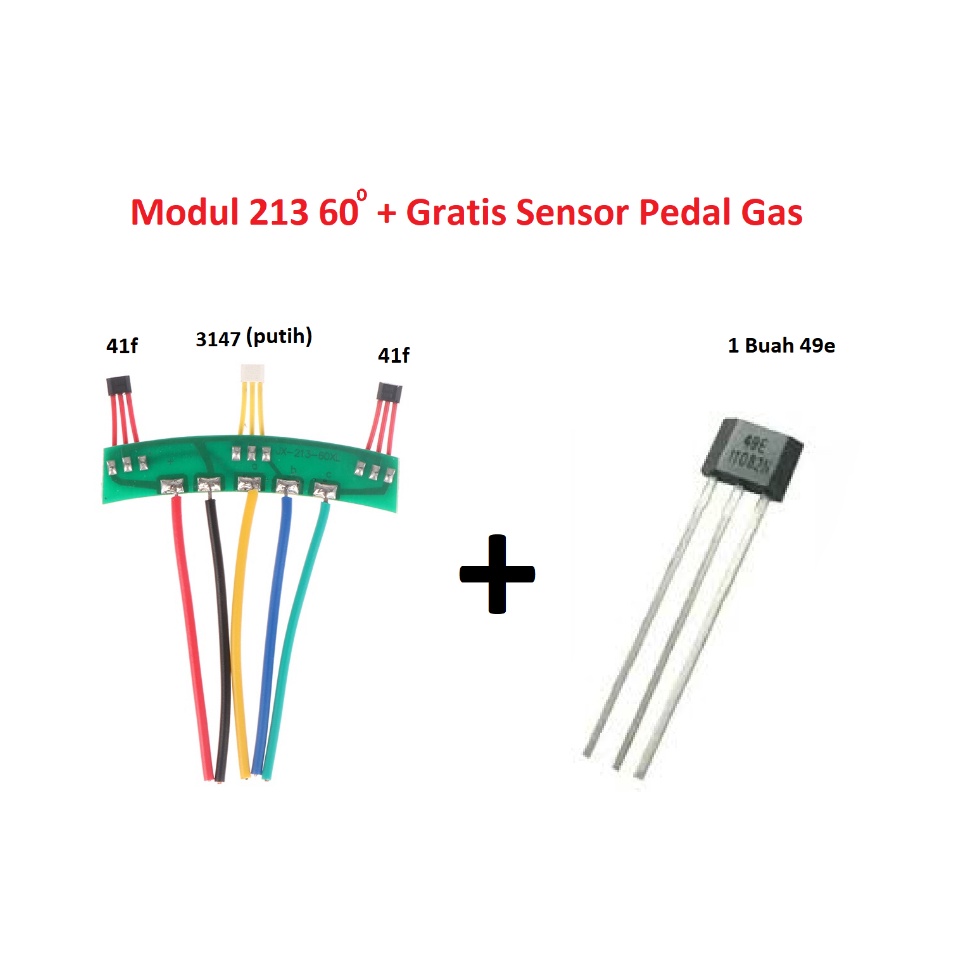 Modul Sensor Magnet Motor Kabel PCB213 213 Hall 6 deg 314 Hall Sepeda listrik