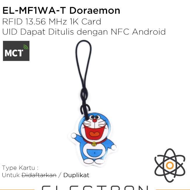 

Best Terlaris ELMF1WAT Doraemon RFID 1356MHz Clone UID Tag NFC Keyfob duplikat Via Android Mifare Classic Tools MCT