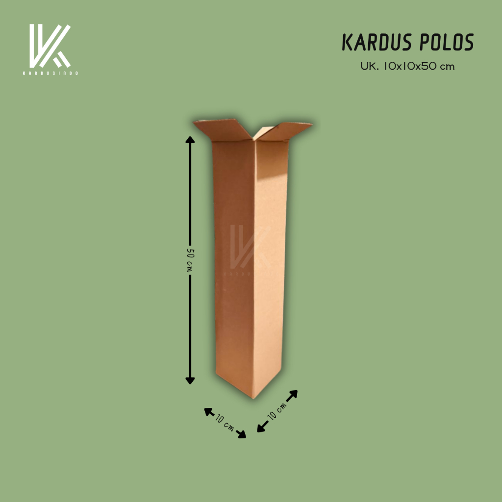 

KARDUS BOX POLOS BARU UK 10x10x50 CM