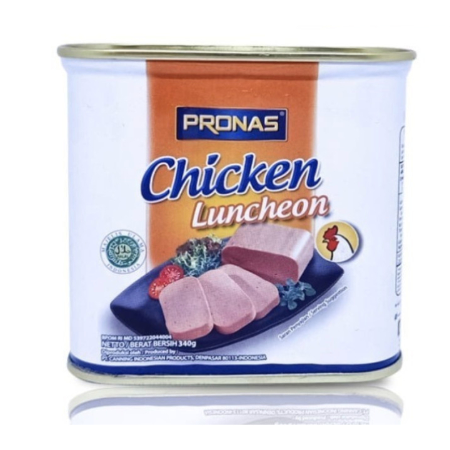 

PRONAS CHICKEN LUNCHEON 340 g / KORNET DAGING AYAM KEMASAN KALENG