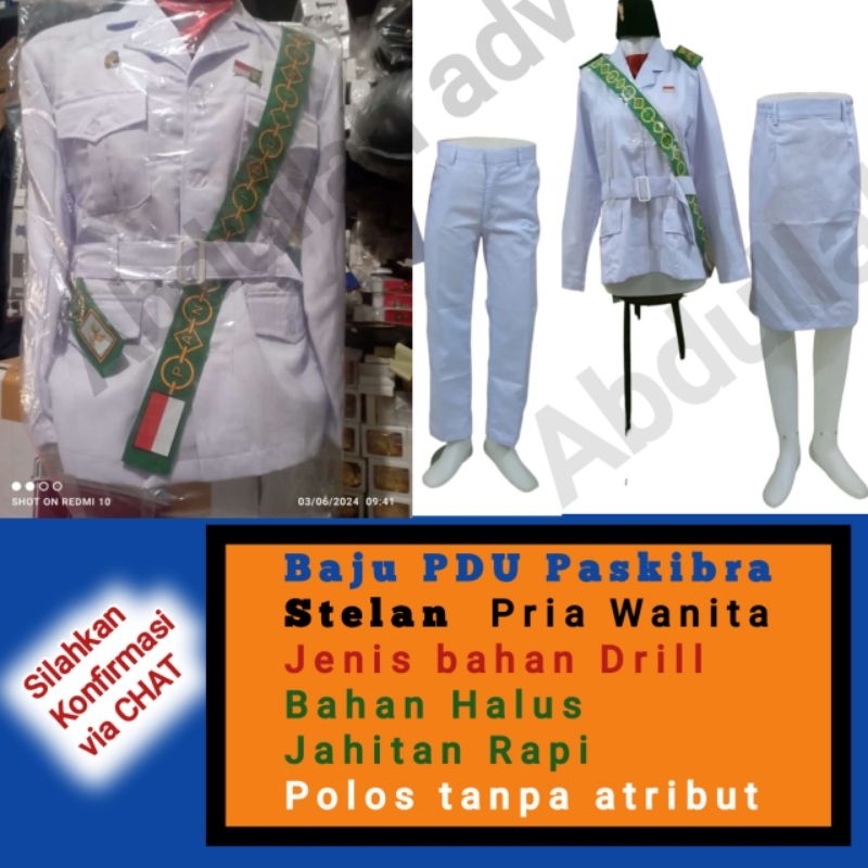 Seragam PDU paskibraka / stelan baju pdu paskibraka / stelan baju pdu / seragam pdu paskibra