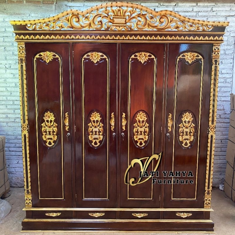 Lemari Pakaian Jati Rahwana Pintu 4
