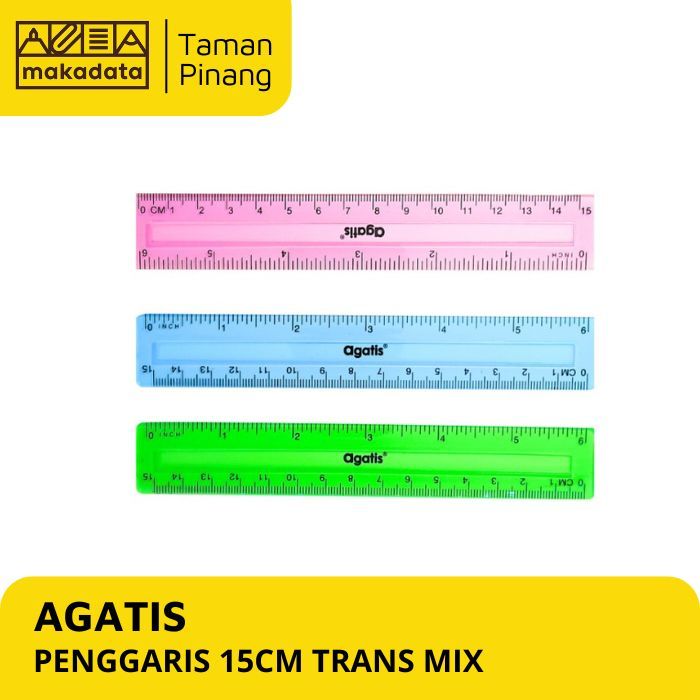 

PENGGARIS / AGATIS PENGGARIS 15CM TRANSPARANT MIX (1PCS)