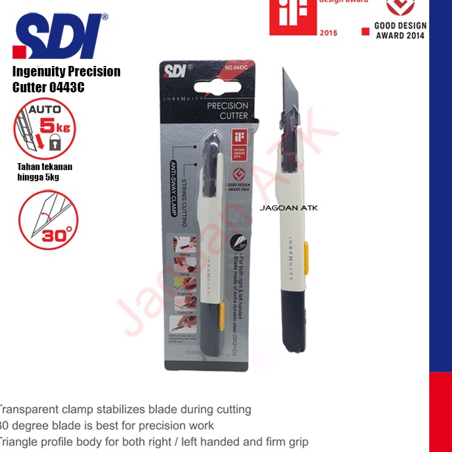 

Praktis Ingenuity Precision Cutter SDI 443C 9mm Blade 3 Derajat