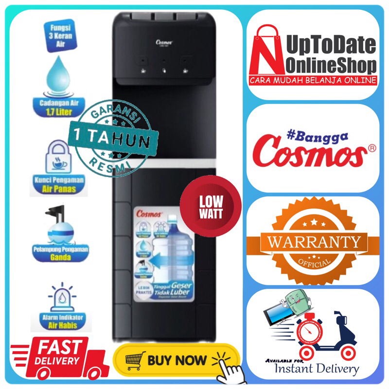 DISPENSER COSMOS CWD-7601 CWD7601 7601 SUPER LOW WATT GALON BAWAH DISPENSER COSMOS