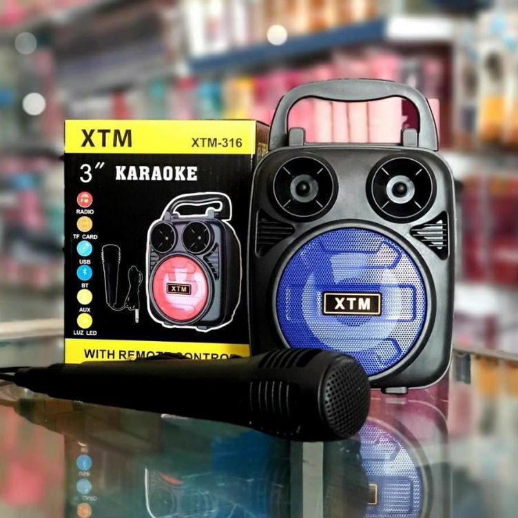 XTM 316 Speaker Bluetooth Speaker Mic Karaoke Wireless Poble Music Karaoke XTM316