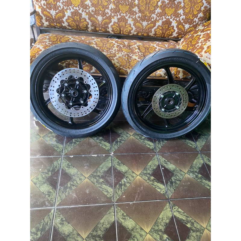velg cb150r old pnp ninja r ninja ss ninja rr old/new set ban pirelli diablo corssa2 (warna bisa req