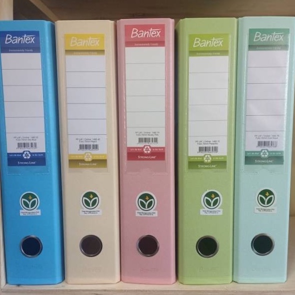 

Bantex Lever Arch File Ordner Plastic 7cm A4 Warna Pastel 145 PCS
