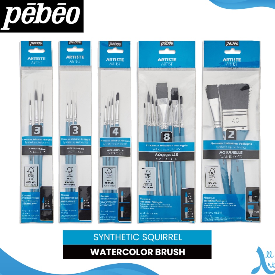 

Pebeo Synthetic Squirrel Watercolor Brush Set