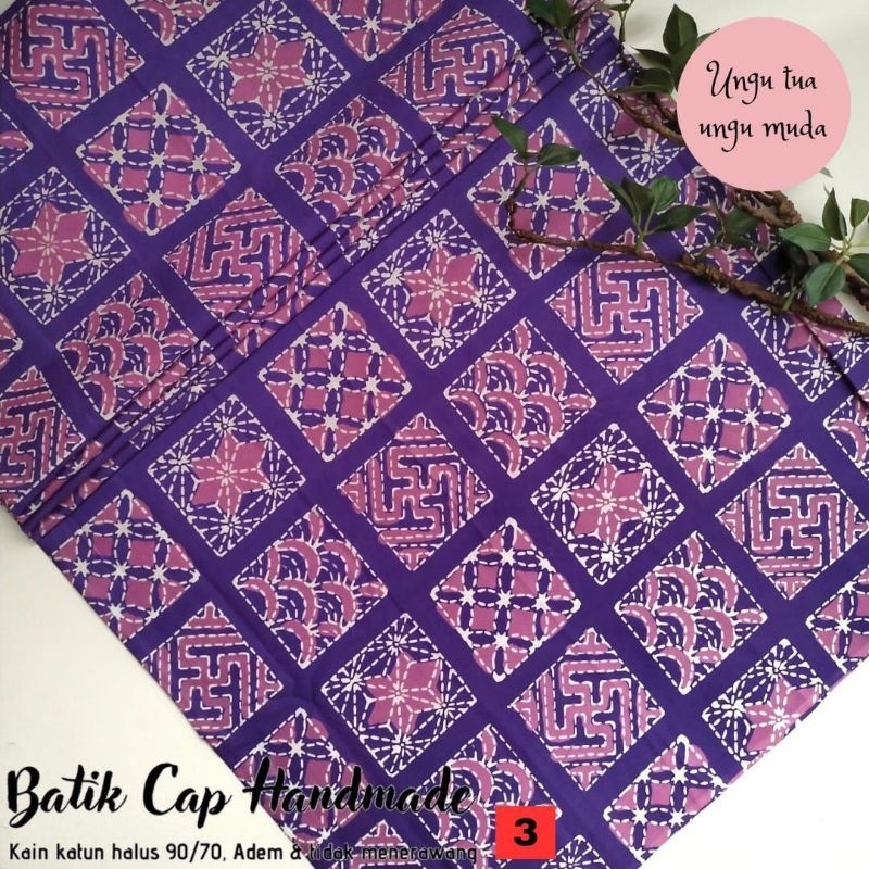 Kain Batik Ungu Kain Batik Cap Ungu Kain Batik Garutan Ungu Kain Batik Katun Halus Batik Cap Ungu Ba