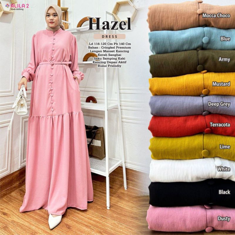 HAZEL DRESS MAXI JUMBO LD 120 CRINCLE PREMIUM POLOS BY ALILA 2