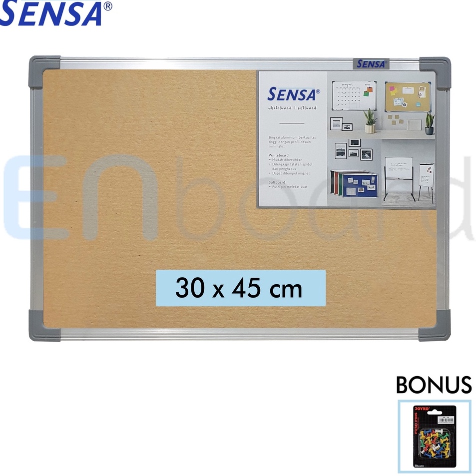 

Sentuhan Personal Softboard Pin Board Cork Board Papan Pengumuman Mading Gantung Polos Sensa 3 x 45 cm