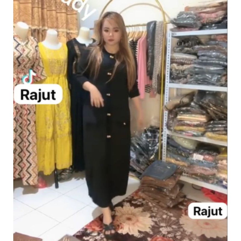 GAMIS RAJUT BANGKOK KANCING RAWIS ORI PINKDOSE