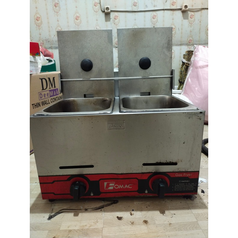 Deep fryer/ penggorengan gas 2 tungku FOMAC Second