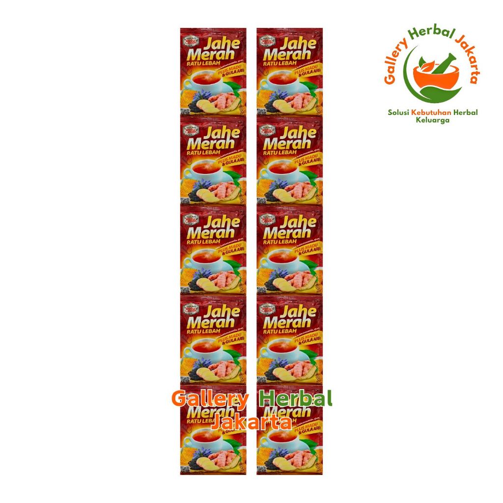 

Jahe Merah Super Ratu Lebah Kemasan Renceng Isi 10 Sachet