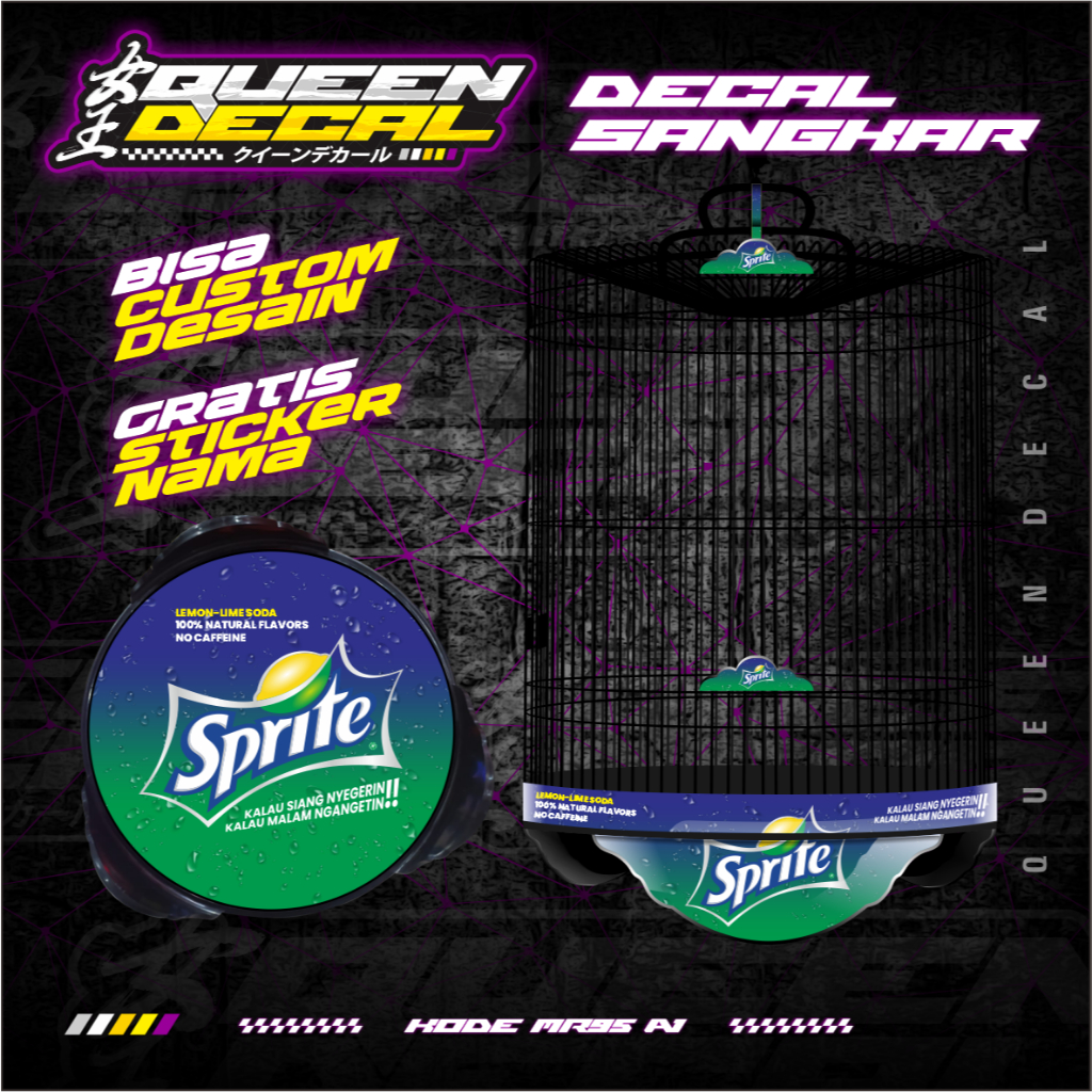 Aksesoris Sangkar Murai Batu BNR - Decal Stiker Kandang Murai Bulat ORIQ Custom - MR