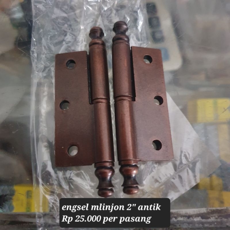 engsel lemari jendela mlinjon 2 inch warna coklat antik