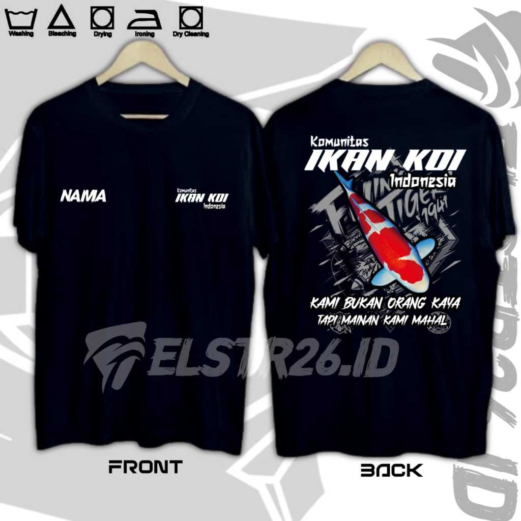 KAOS KOMUNITAS IKAN KOI INDONESIA TERBARU LENGAN PANJANG&PENDEK GRATIS TAMBAH NAMA,LOGO,FOTO DLL