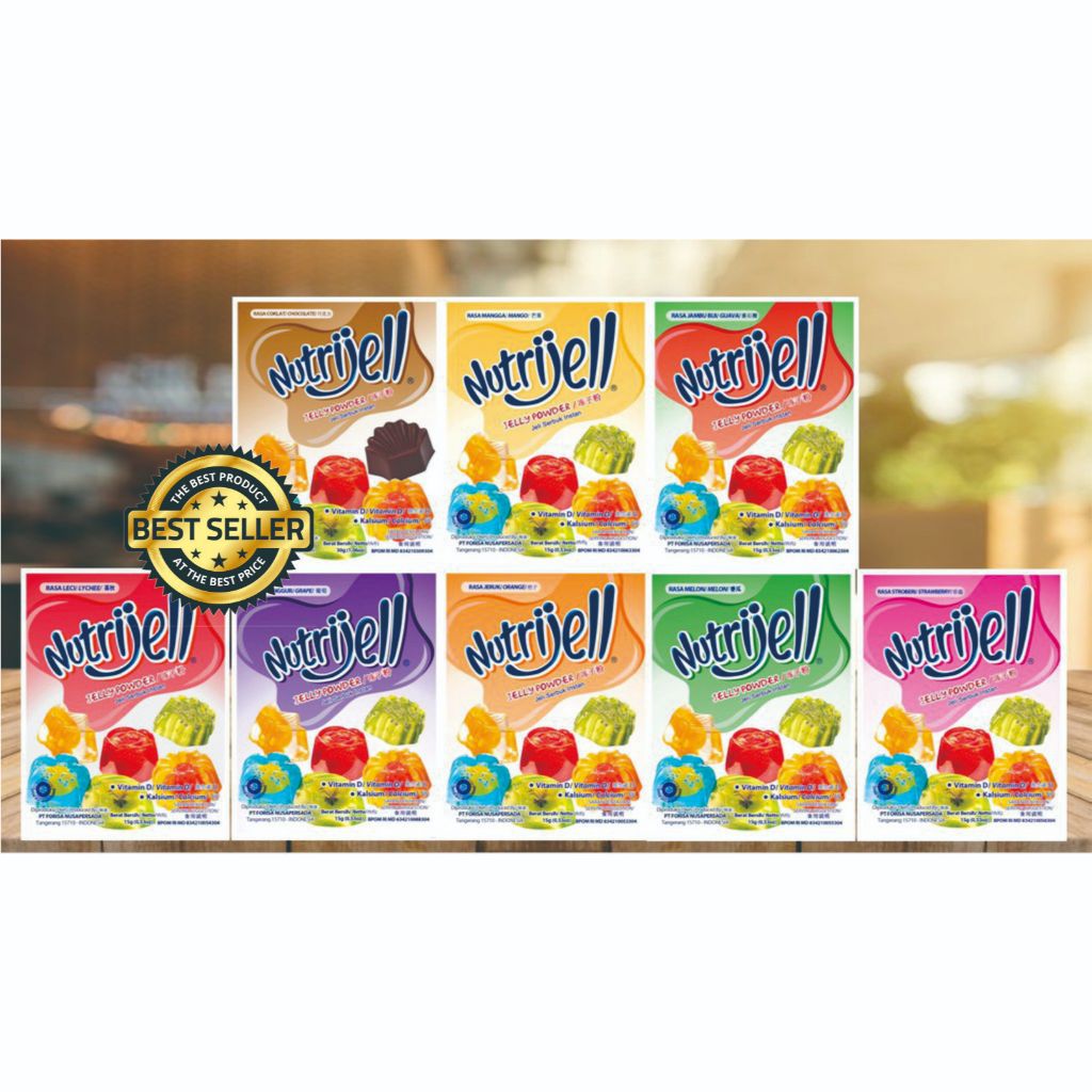 

NUTRIJELL Jelly Powder Per Sachet 10gr Nutrijel Serbuk Instan Berbagai Varian Rasa