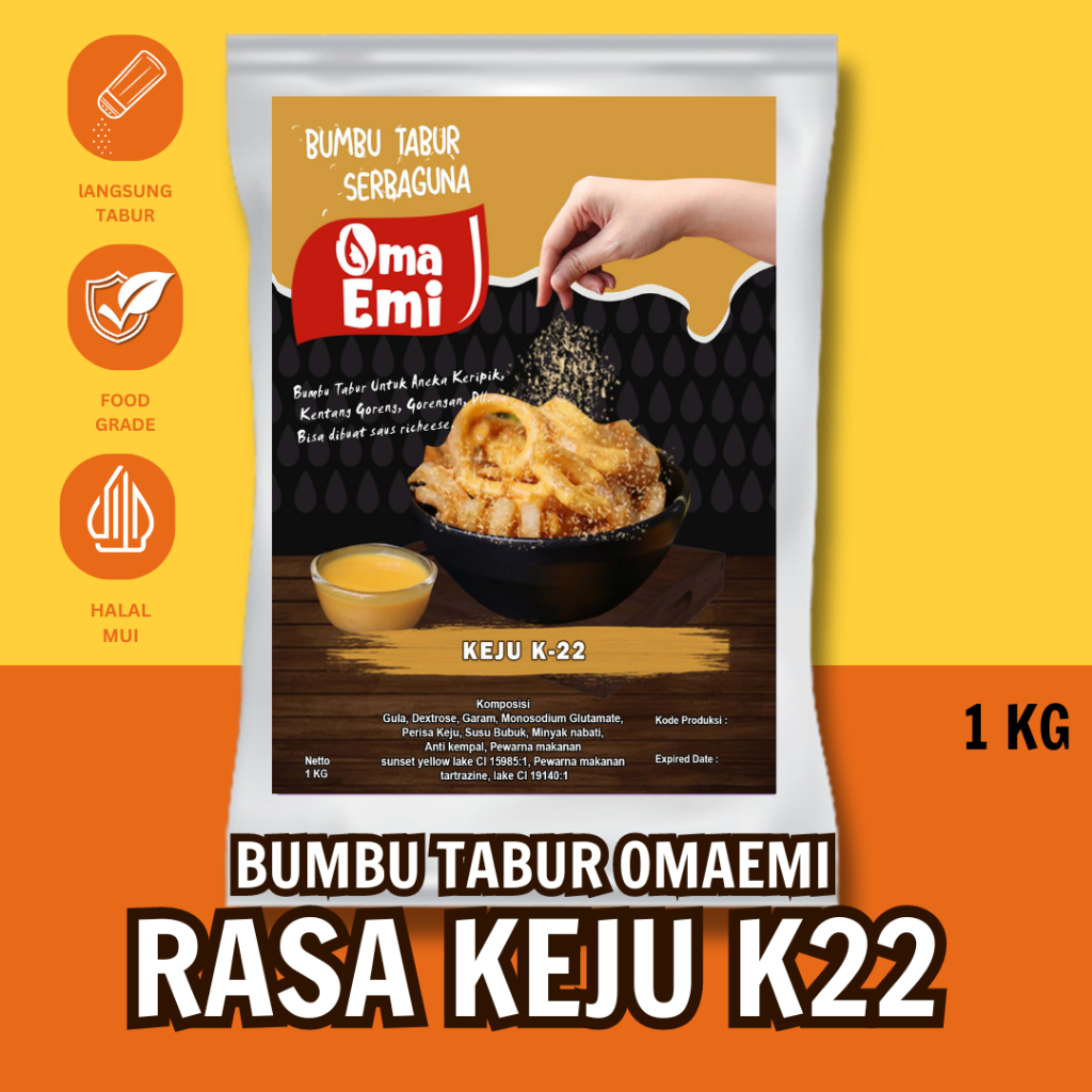 

BUMBU TABUR KEJU SUPER K22 1 KG