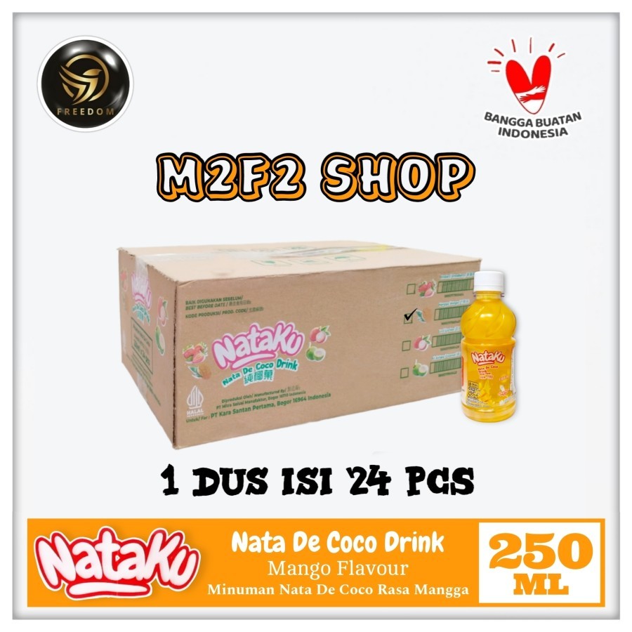 

Nataku Nata De Coco Drink Mango Flavor | Rasa Mangga Botol Pet - 250 ml (Kemasan Karton)